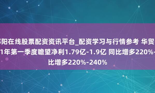 邵阳在线股票配资资讯平台_配资学习与行情参考 华贸物流2021年第一季度瞻望净利1.79亿-1.9亿 同比增多220%-240%